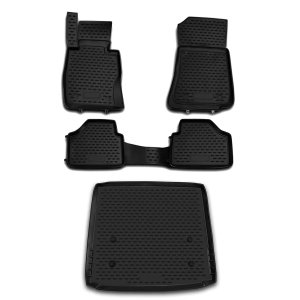 BMW X1 3D Floor-Trunk Mats - Omac - Black - '10-'15